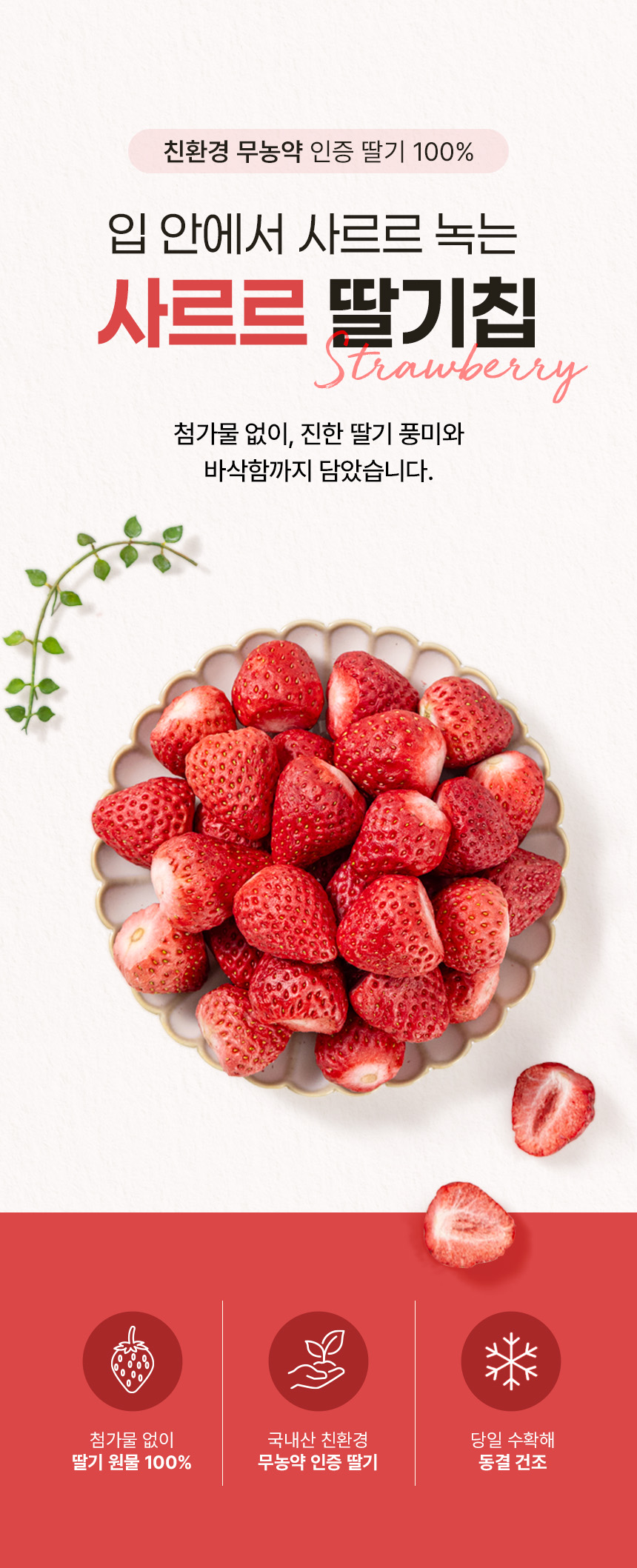 상세페이지 | 푸르디농장 사르르 딸기칩